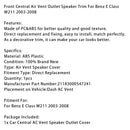 Front Central Air Vent Outlet Speaker Trim For Benz E Class W211 2003-2008