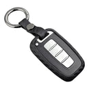 Leather Silicone Car Key Case Cover With Buckle For Hyundai Old Smart