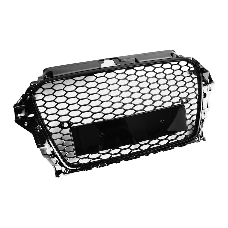 2013-2016 Audi A3 S3 Black RS3 Style Front Hood Henycomb Bumper Grille Grill