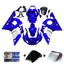 ABS Injection Plastic ABS Fairing Fit for Yamaha YZF R6 1998-2002 Blue White