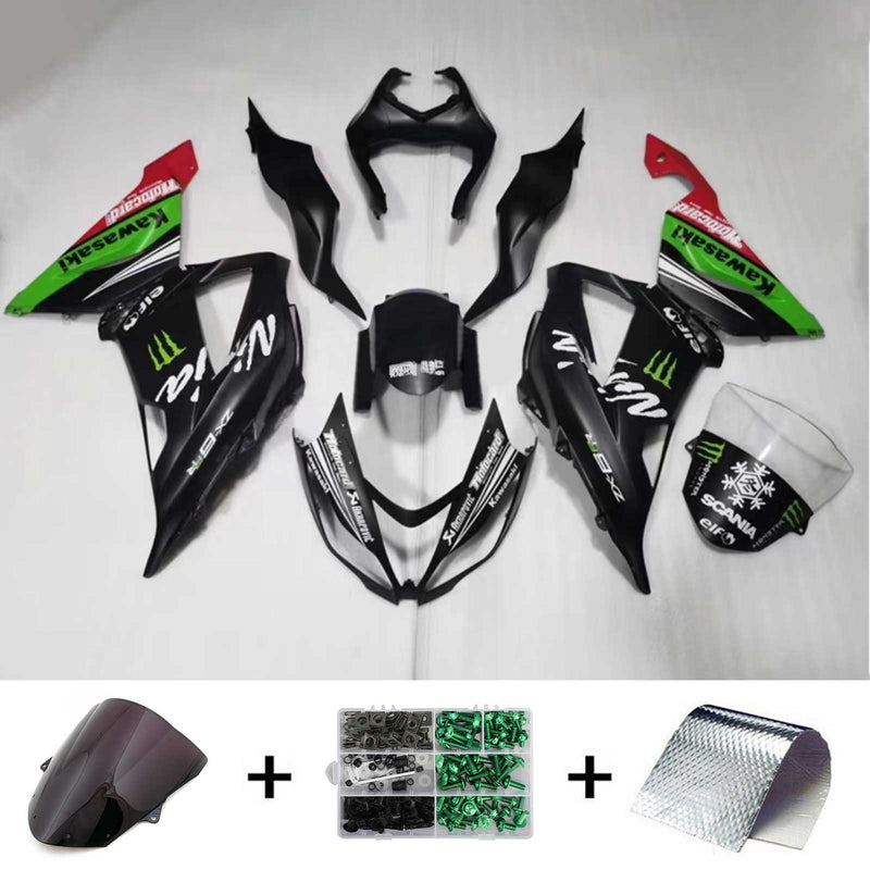 Amotopart Kawasaki ZX6R 636 2013-2018 Fairing Kit Bodywork Plastic ABS