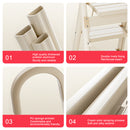 Ladder with Handrails Lightweight Portable Stepladder with Anti-Slip Pedal 4 Step Folding Ladder White 330 lbs Capacity Step Stool for Home Kitchen Office