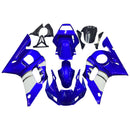 ABS Injection Plastic ABS Fairing Fit for Yamaha YZF R6 1998-2002 Blue White