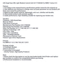 LED Angel Eyes DRL Light Module Control Unit 63117440360 For BMW 7 Series G12