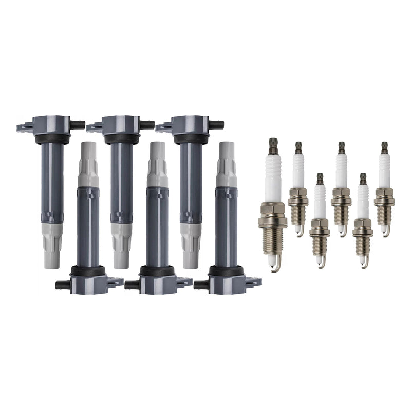 6pcs Ignition Coil & Spark Plugs UF502 For Dodge Chrysler 3.5L 4.0L