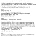 68RFE Transmission Rebuild Kit Friction Set For Dodge RAM 6.7L Diesel  2007+