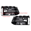 2PCS Front Bumper Fog Light Grille Trim Fit Audi A6L C8PA 2023+ Black Chrome
