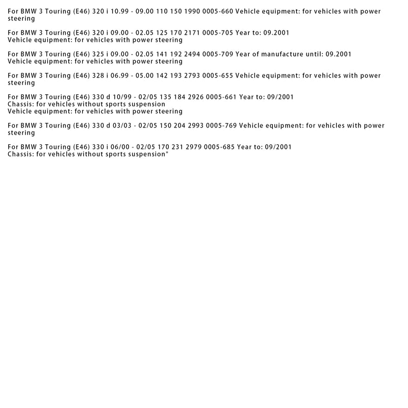 Hydraulic Power Steering Rack 4410A139 For BMW 3 Touring E46 318i 320i 325i