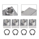 4X Set Snowmobile Trailer Insert Nut & Snap Ring 04414 03400 For Triton Xt & Lt
