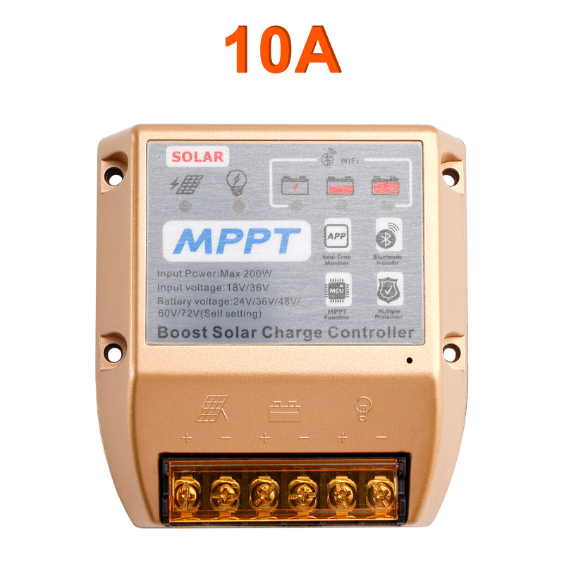 10A/20A/30A Boost MPPT Solar Controller 24V36V48V60V72V Mobile APP Smart Control