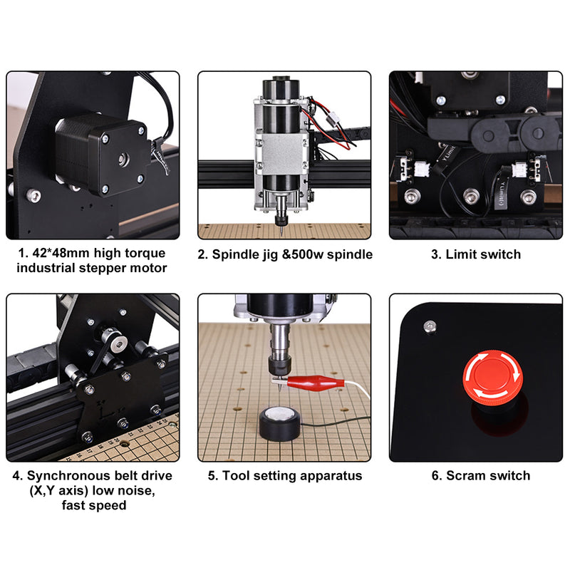 CNC Wood Router Machine 4050 Metal Engraving Machine With 500w Spindle
