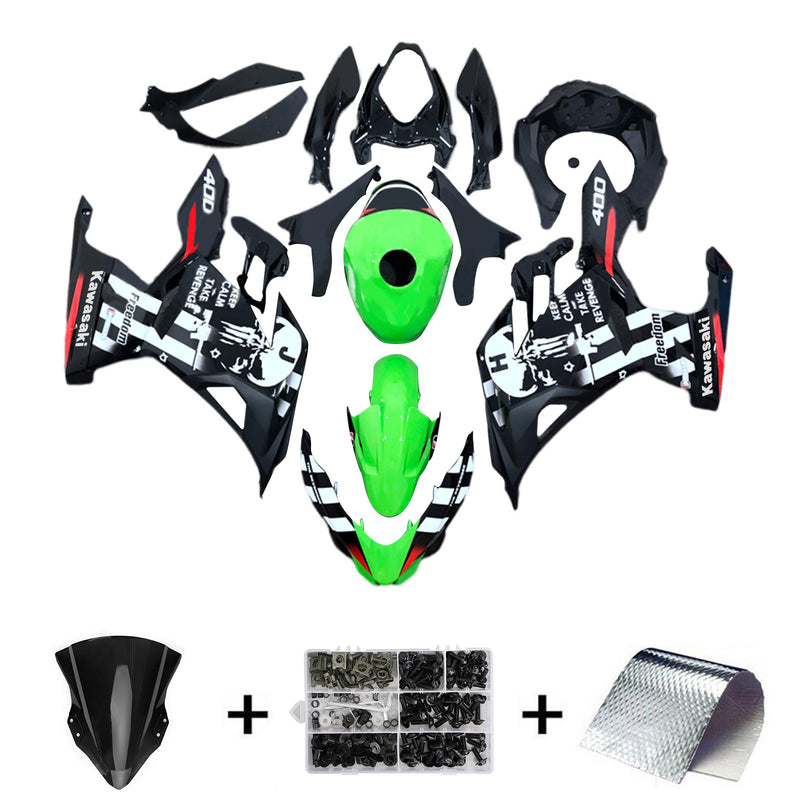 Amotopart Kawasaki EX400 Ninja400 2018-2023 Fairing Kit Bodywork Plastic ABS