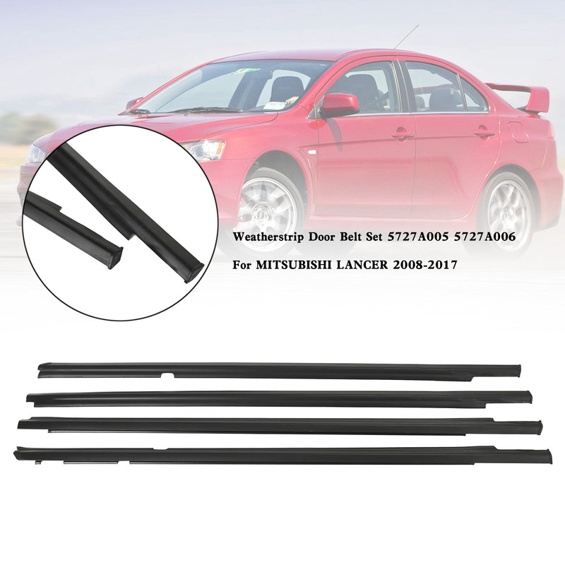 Mitsubishi Lancer 2008-2017 Weatherstrip Door Belt Set 5727A005 5727A006 Fedex Express