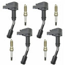 4X Ignition Coil + 4X Spark Plug UF735 For Ford Fusion Escape 1.5L 2014-2020