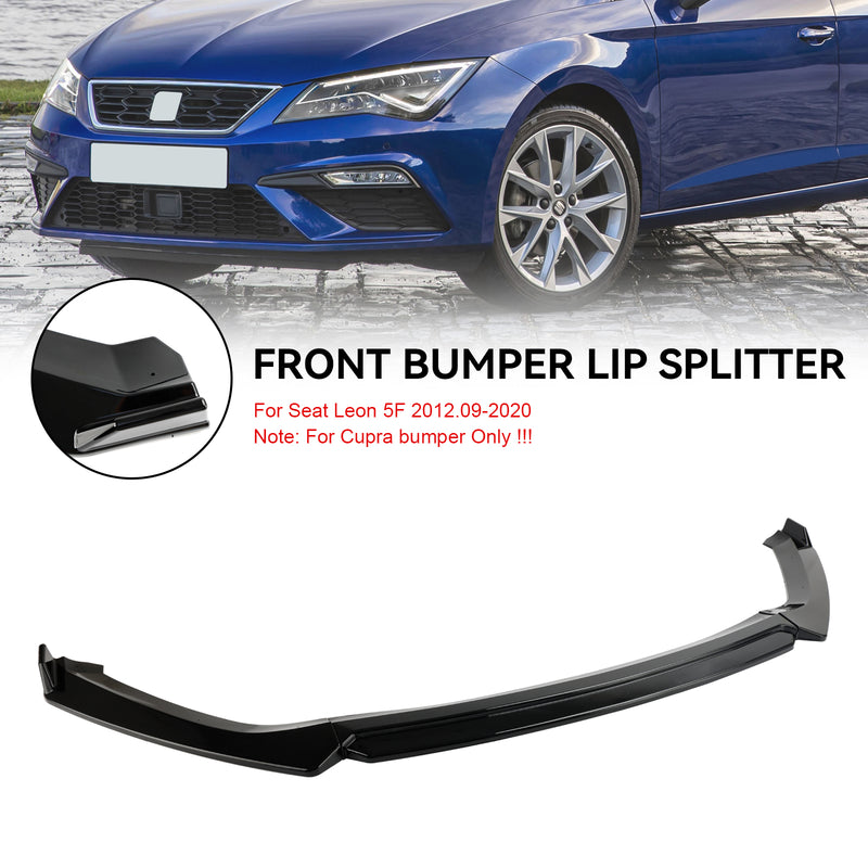 Gloss Black Front Spoiler Lip Performance fit Seat Leon 5F 2012-2020