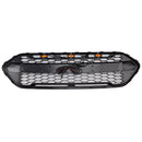 Gloss Black Front Bumper Grille Fit Ford Transit Custom Trail 2018-2023 W/ 3LED