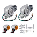 #D17 Headlight Lamp Spotlight Universal Coler Switch Fits Chrome For Motorcycle