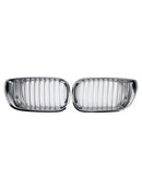 Front Kidney Hood Grille Grill For BMW E46 3 Series 4 Door 2002-2005 Chrome