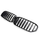 Gloss Black Front Grill Grille W/Camera Fit BMW 5-Series LCI G30 G31 2021-2022