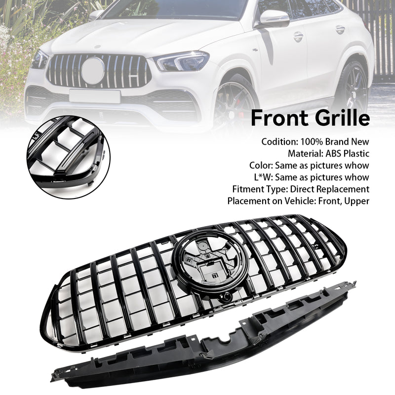 Front Bumper Grill Grille Fit Mercedes Benz W167 GLE350 GLE450 AMG-Line 2024