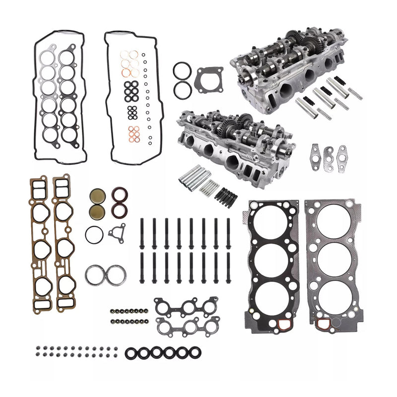 2PCS Cylinder Head & Gaskets & Bolts For Toyota 3.4L 5VZFE Tacoma 4Runner 95-04