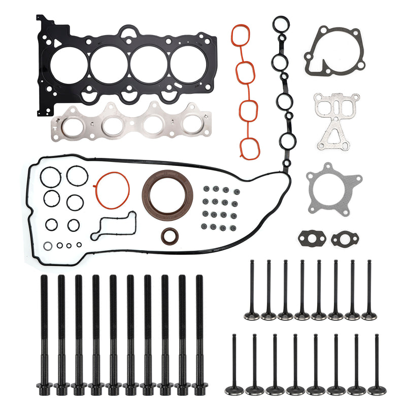 G4FJ 1.6L Turbo Head Gaskets Bolts Kit w/ Intake Exhaust Valve for Hyundai KIA