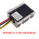 Waterproof DC 9-36V To DC 13.8V 15A Voltage Stabilizer Car Power Supply Regulator