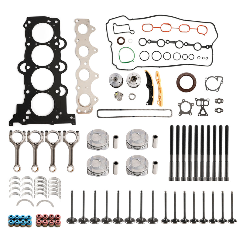 G4FJ 1.6T Engine Piston Gasket Valve Bearing Timing Kit w/ Rods for Hyundai KIA