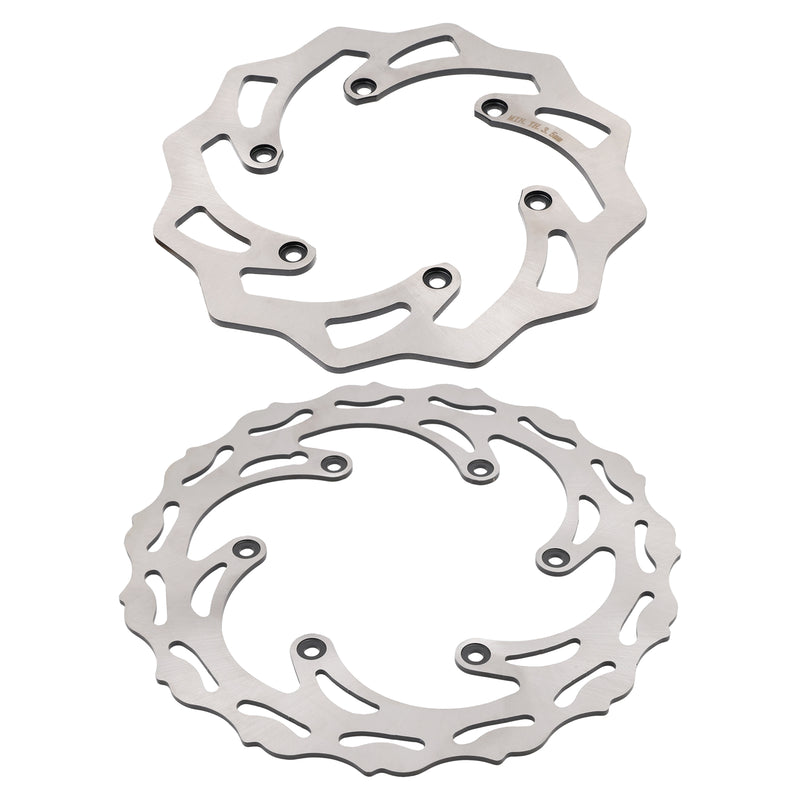 FRONT & REAR BRAKE DISC SET FOR SX SXF EXC EXCF XC XCF 125 - 500cc MX ENDURO