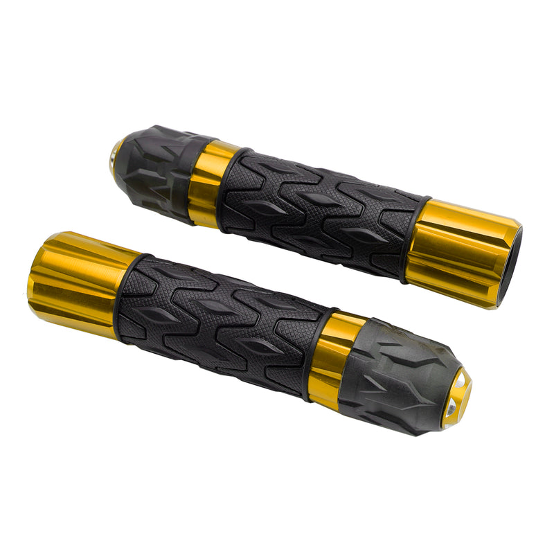 7/8"/22Mm Motorcycle Handle Bar Cnc Grips Universal Red For Motorcycle Scooter Silver