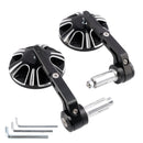 Billet Aluminum 22mm 25mm Round Bar End Mirror For Tracker Superbike Motorcycle