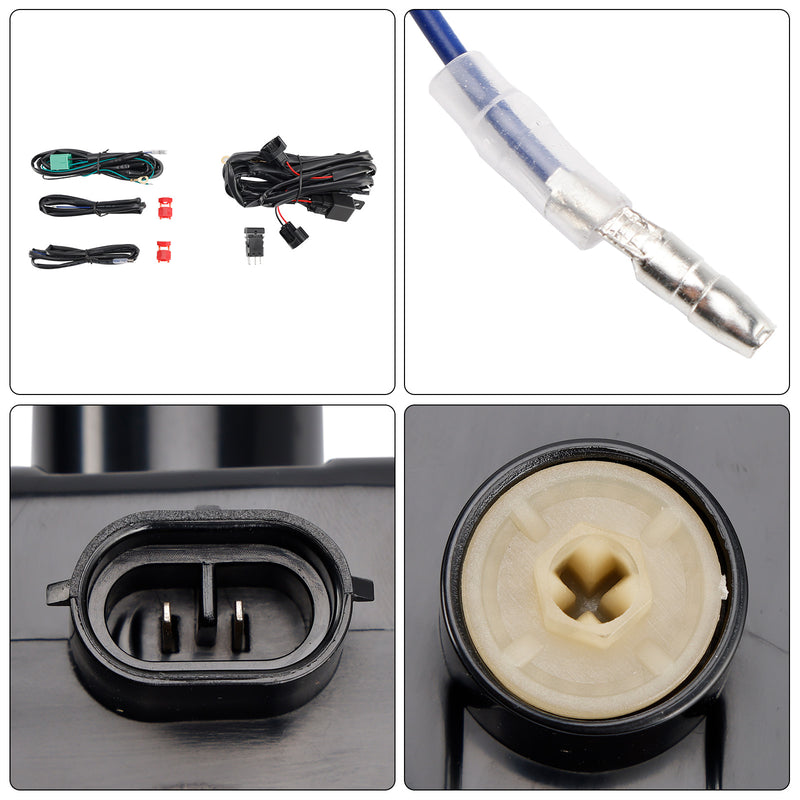 LED Front Bumper Fog Light Lamp + Wire Harness For Toyota Tacoma 2024-2025