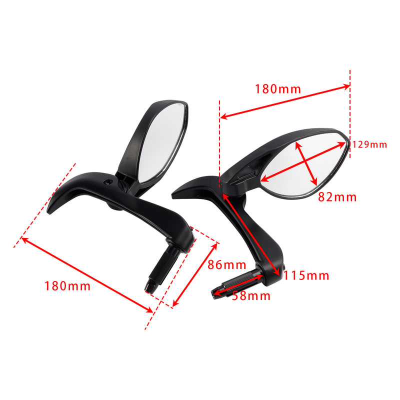Bar End Mirror Set 18-22 mm Handlebar For MV Agusta Brutale 800 Dragster RR