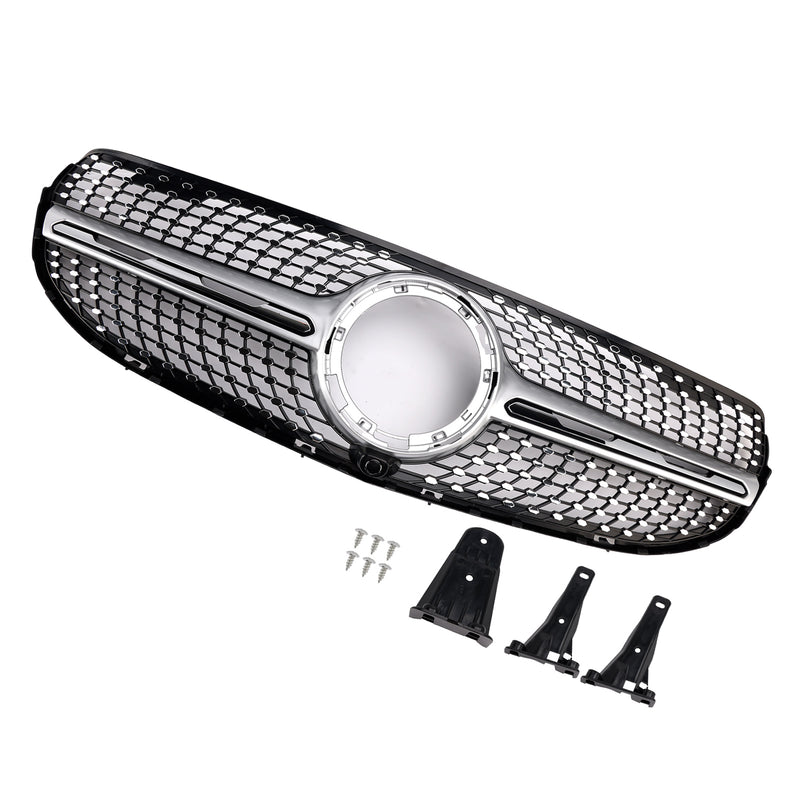 Diamond Front Bumper Grille Fit Mercedes-Benz X253 GLC250 GLC300 2020-2022