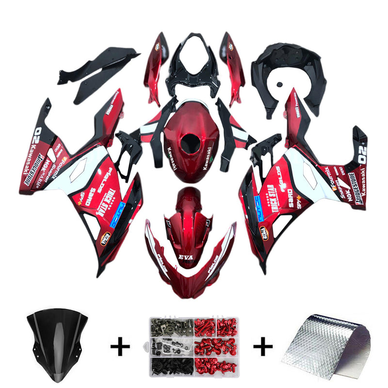 Amotopart Kawasaki EX400 Ninja400 2018-2023 Fairing Kit Bodywork Plastic ABS