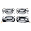 4PCs Front Exterior Door Handle Set Chrome For Chevy GMC Silverado 99-06