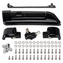 Black Hinges and Latch Kit For Touring Road King Electra Street Glide 2014-2023