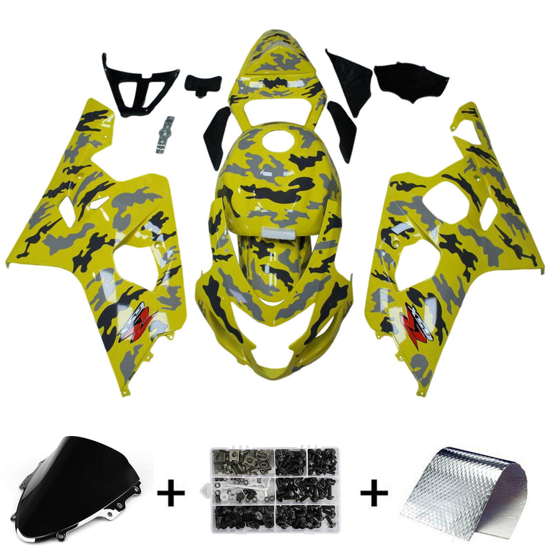 Amotopart Suzuki GSXR 600/750 2004-2005 K4 Fairing Kit Bodywork Plastic ABS