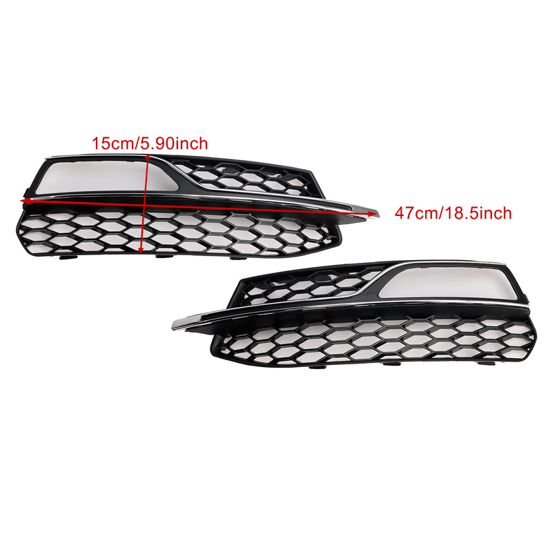 Front Lower Bumper Fog Light Cover Grill Fit AUDI A3 S3 S-Line 2013-2016