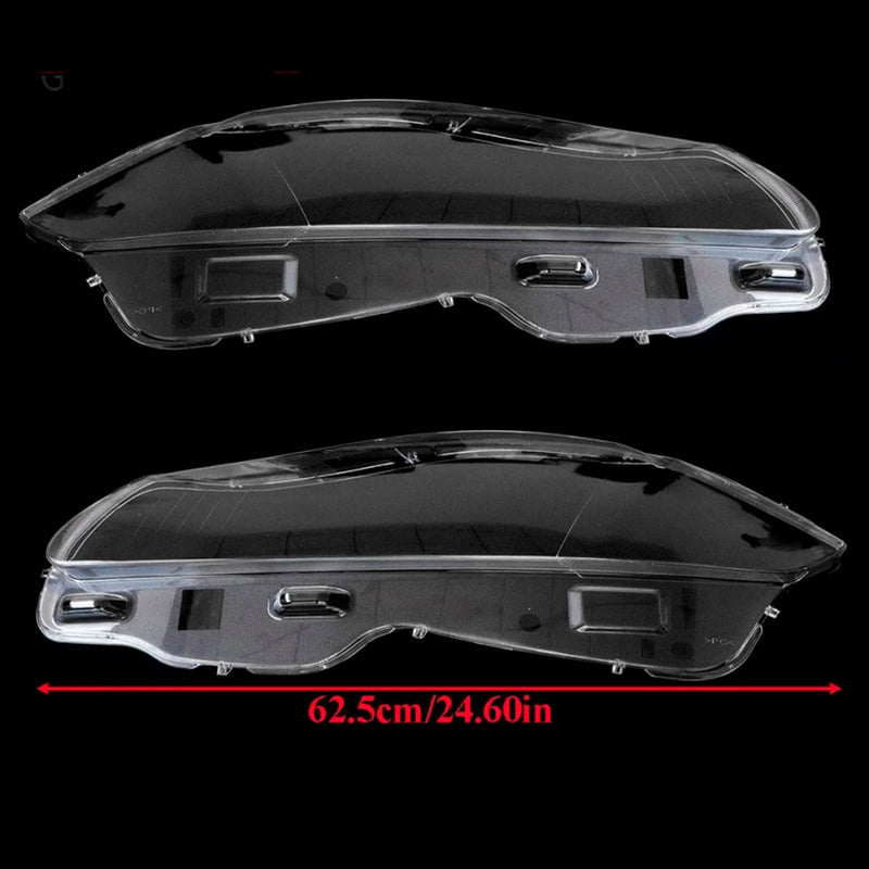 Pair Front Headlight Lens Cover Shell Clear For Jaguar XJ XJL 2010-2019