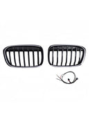 2016-2019 Fit BMW X1 F48 F49 2PCS Gloss Black Front Kidney Grill Grille