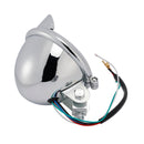 #D17 Headlight Lamp Spotlight Universal Coler Switch Fits Chrome For Motorcycle