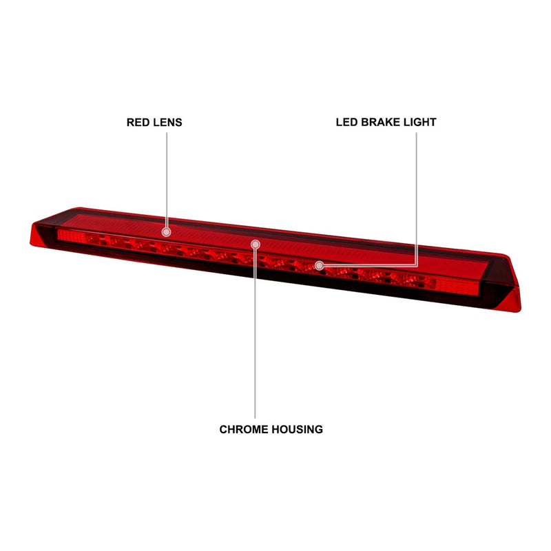 Bright LED Red 3rd Third Brake Light Stop Lamp For Ford Mustang V6/GT 1999-2004