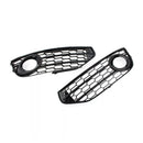 Front Bumper Honeycomb Fog Grille Cover For Audi A4 Allroad B8 2010-2015 Black