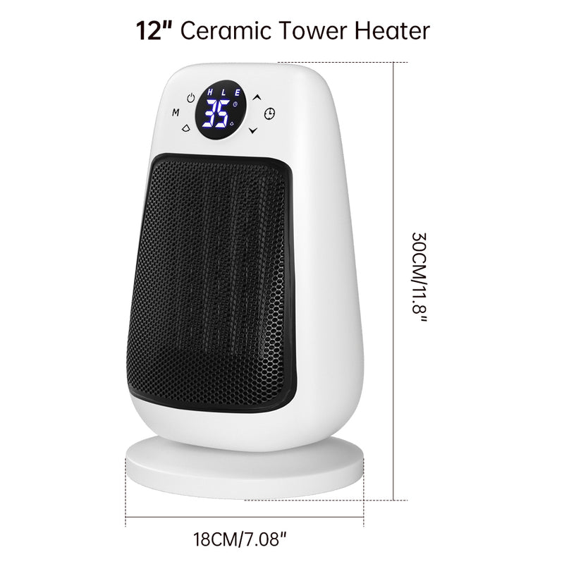 Space Heater with Adjustable Thermostat 1500W PTC Ceramics Desktop Heater touch screen with remote control