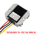 3-30A Waterproof DC/DC Converter Power Supply Regulator 20-60V Step Down To 12V