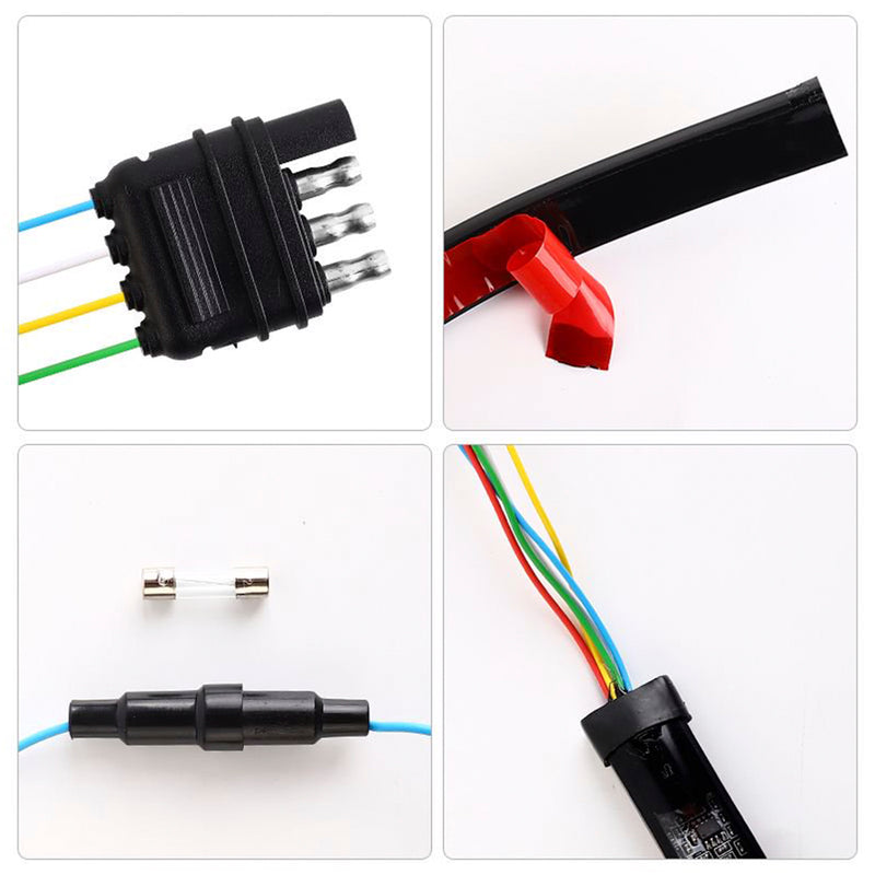 Car Truck LED TailLight Strip Turn Signal Lamp Flowing Dynamic Three row 1.2 meters or 1.5 meters