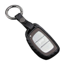Leather Silicone Car Key Case Cover With Buckle For Hyundai