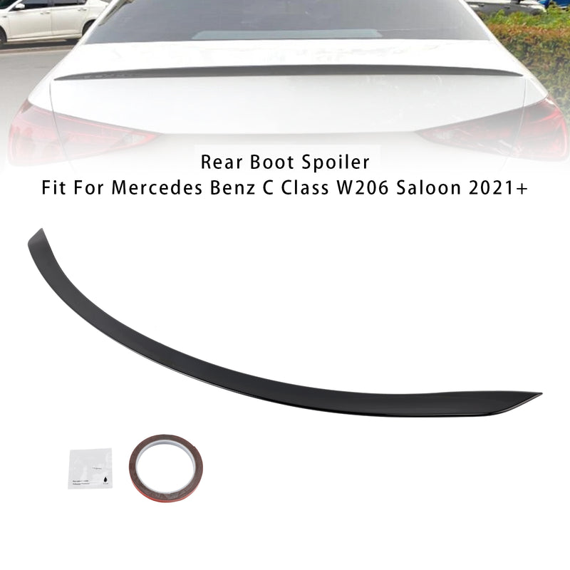 Gloss Black Rear Spoiler For Mercedes-Benz C-Class W206 AMG C63 S Style 2021+
