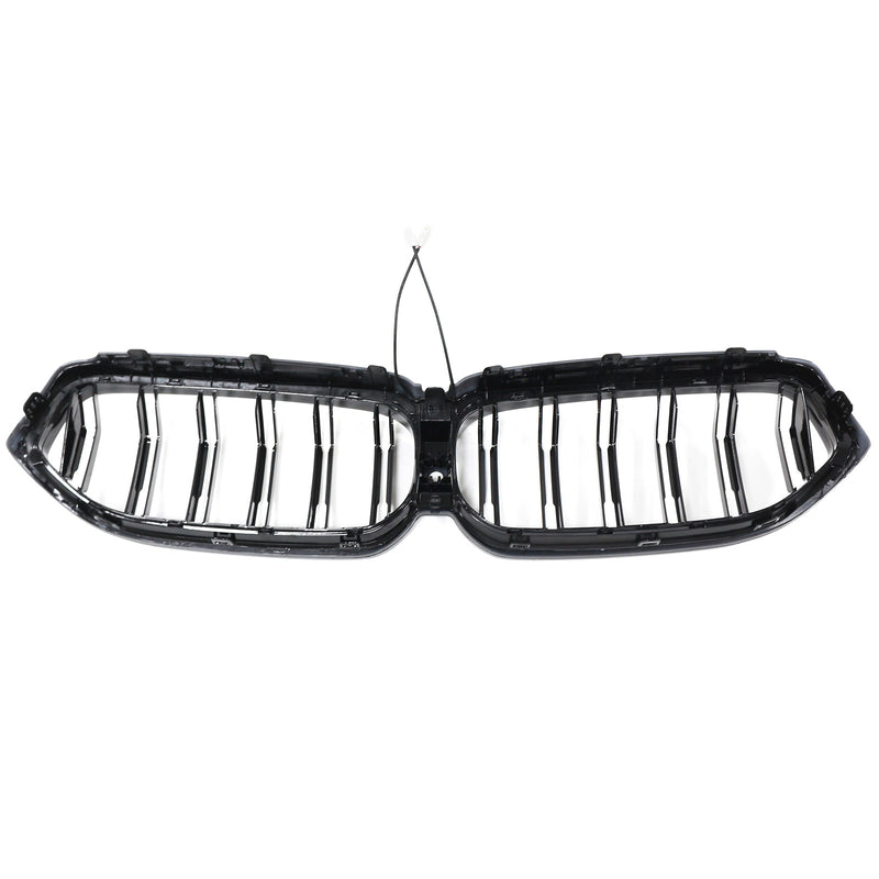 Double Slat Black Front Kidney Grill Grille Fit BMW 6 Series G32 2020-2025